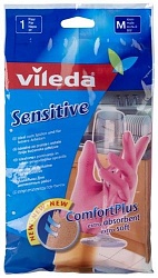 Vileda Перчатки Sensitive для деликатных работ размер M 1 пара