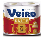 Veiro Elite Туалетная бумага 3-слойная белая 4 рулона